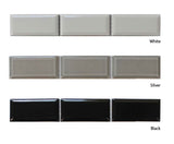 Victorian Beveled Gloss Mosaic Tiles Sample Combo Pack - Neutrals