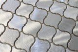 Cosmo Brushed Aluminum Arabesque Mosaic Tiles