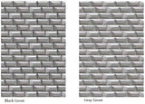Appiani Libra 2x4 Porcelain Mosaic Tiles - Aluminum Shine