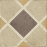 Ambra 1 Decor - Ottocento 8x8 Encaustic Look Tiles