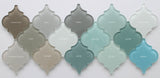 Taupe Arabesque Glass Mosaic Tiles - Rocky Point Tile - Glass and Mosaic Tile Store