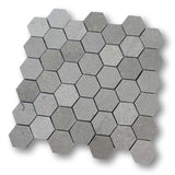 Arctic Gray Marble 2 Inch Hexagon Mosaic Tiles