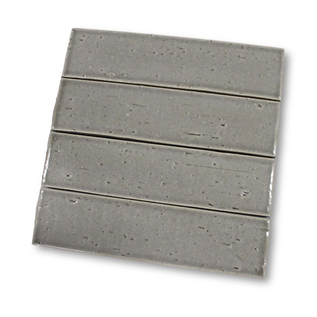 Atlanta 9.5" x 2.5" Glazed Porcelain Subway Tiles - Light Gray