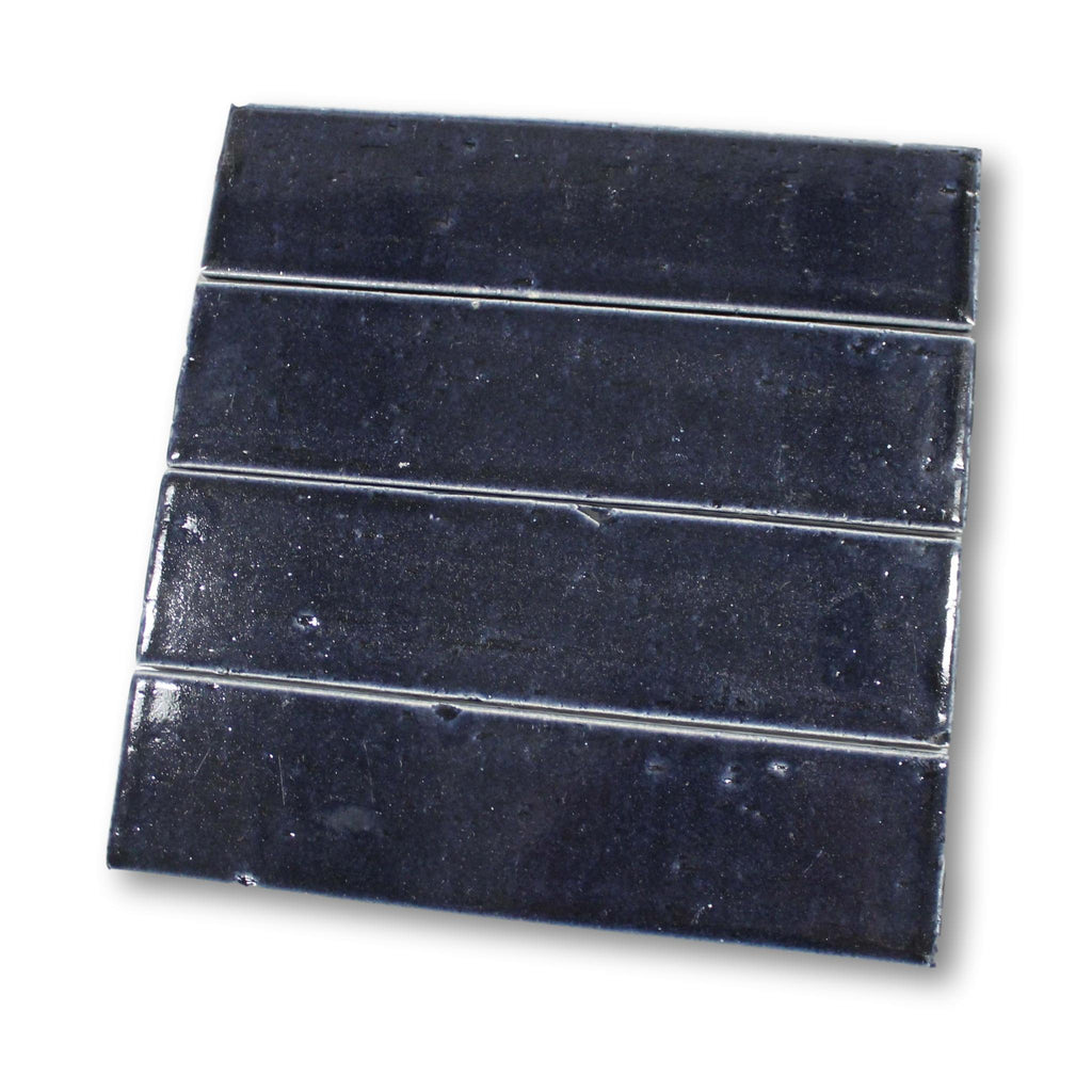 Atlanta 9.5" x 2.5" Glazed Porcelain Subway Tiles - Midnight Blue