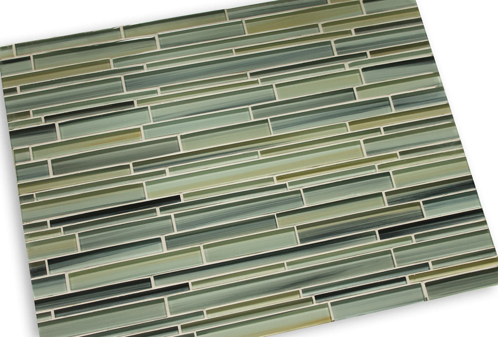 Beach Break Hand Painted Linear Glass Mosaic Tiles - Rocky Point Tile - Glass and Mosaic Tile Store