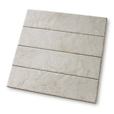 Bistrot 3" x 12" Marble Look Porcelain Subway Tiles - Marfil