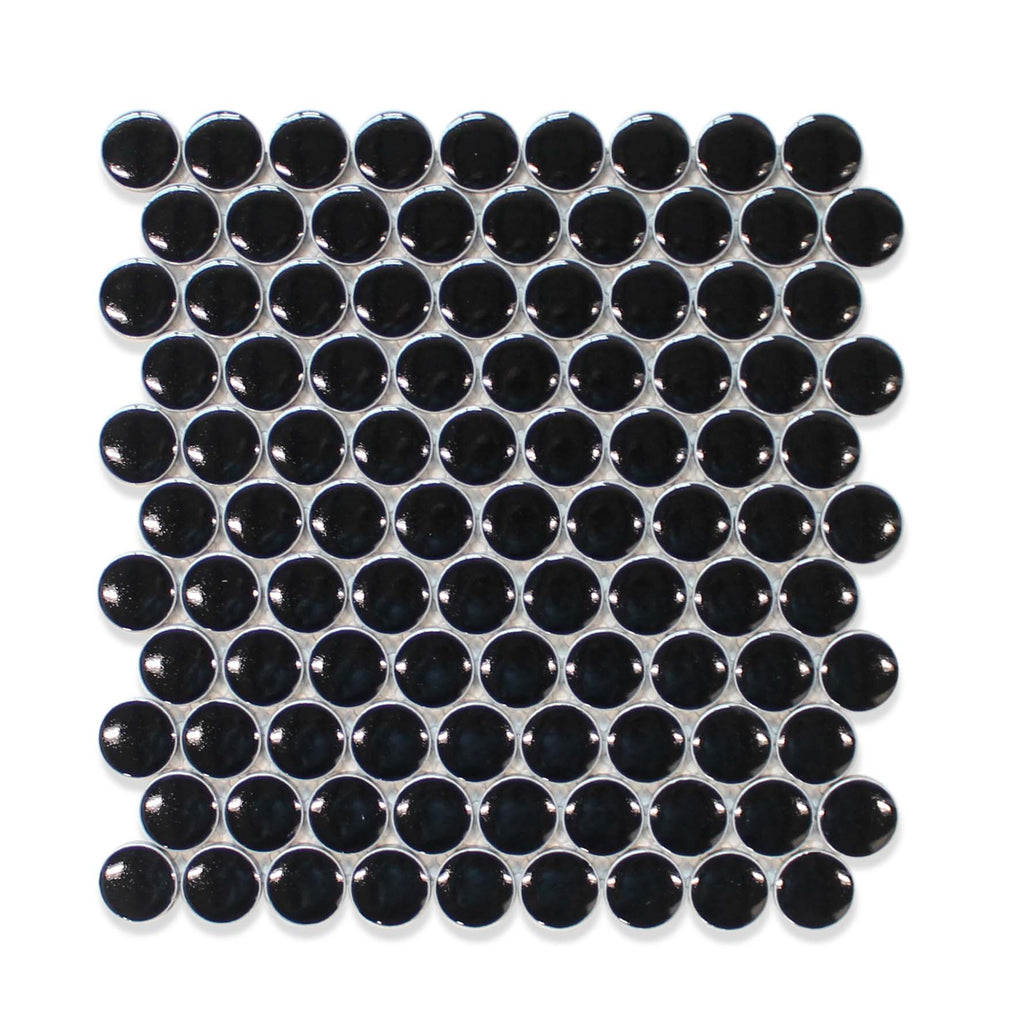 Queens 1" Penny Round Mosaic Tiles - Blue Angels