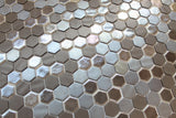 1 Inch Brown Hexagon Mosaic Tiles - Rocky Point Tile - Glass and Mosaic Tile Store