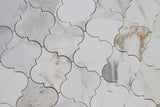 Calacatta Gold Polished Arabesque Marble Mosaic Tiles - Rocky Point Tile - Glass and Mosaic Tile Store