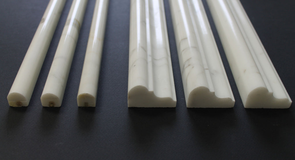 Calacatta Gold Polished Marble Chair Rail - Rocky Point Tile - Glass and Mosaic Tile Store