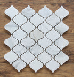 Small Arabesque Calacatta Gold Polished Marble Mosaic Tiles - Rocky Point Tile - Glass and Mosaic Tile Store