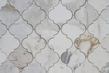 Calacatta Gold Polished Arabesque Marble Mosaic Tiles - Rocky Point Tile - Glass and Mosaic Tile Store