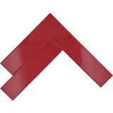 Red Glossy Ceramic Subway Tiles - Cayenne