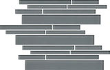 Chimney Smoke Gray Linear Glass Mosaic Tile - Rocky Point Tile - Glass and Mosaic Tile Store