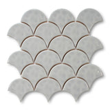 Ceramic Fish Scale Mosaic Tiles - Cloud