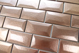 Appiani Libra 2x4 Porcelain Mosaic Tiles - Copper Shine
