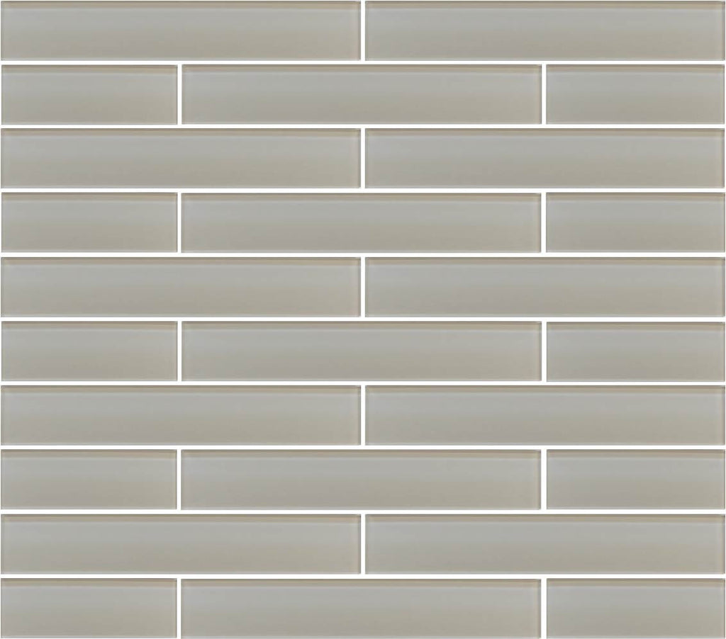Country Cottage Light Taupe 2x12 Glass Subway Tiles - Rocky Point Tile - Glass and Mosaic Tile Store
