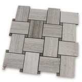 Driftwood Marble Basketweave Mosaic Tile