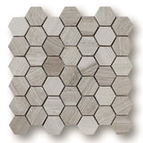 Driftwood Marble 2 Inch Hexagon Mosaic Tiles