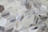 Driftwood Recycled Hexagon Glass Mosaic Tile - Rocky Point Tile - Glass and Mosaic Tile Store