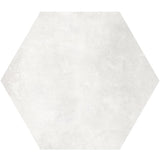 Form 7” x 8” Hexagon Cement Look Glazed Porcelain Tiles - Ivory