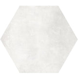 Form 7” x 8” Hexagon Cement Look Glazed Porcelain Tiles - Ivory