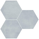 Form 7” x 8” Hexagon Cement Look Glazed Porcelain Tiles - Tide
