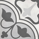 Form 8” x 8” Cement Look Glazed Porcelain Tiles - Ice Deco Clover