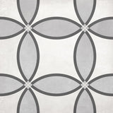 Form 8” x 8” Cement Look Glazed Porcelain Tiles - Ice Deco Zenith