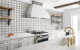 Form 8” x 8” Cement Look Glazed Porcelain Tiles - Ice Deco Zenith