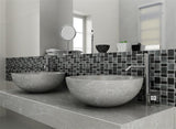 Fusion Black Glass Mosaic Tiles - Rocky Point Tile - Glass and Mosaic Tile Store