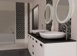 Fusion Black Glass Mosaic Tiles - Rocky Point Tile - Glass and Mosaic Tile Store