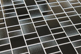 Fusion Black Glass Mosaic Tiles - Rocky Point Tile - Glass and Mosaic Tile Store