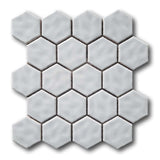 Ceramic Hexagon Mosaic Tiles - Cloud