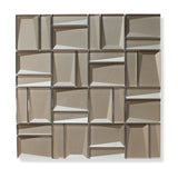 Illusion II 3D 3x3 Beveled Glass Mosaic Tiles - Patine