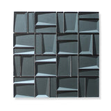 Illusion II 3D 3x3 Beveled Glass Mosaic Tiles - Sapphire