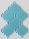 Infinity Blue Arabesque Glass Mosaic Tiles - Rocky Point Tile - Glass and Mosaic Tile Store