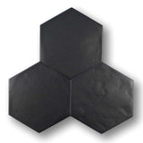 11 Sq Ft Boxes of Konzept Glazed Porcelain 7" x 8" Hexagon Tiles - Terra Nera Matte
