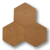 11 Sq Ft Boxes of Konzept Glazed Porcelain 7" x 8" Hexagon Tiles - Terra Cotta Matte