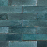 Lume 2"x 9" Glazed Porcelain Subway Tiles - Glossy Blue