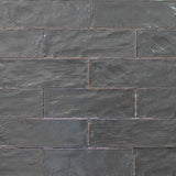 Mallorca 2.5" x 8" Zellige Ceramic Subway Tiles - Black