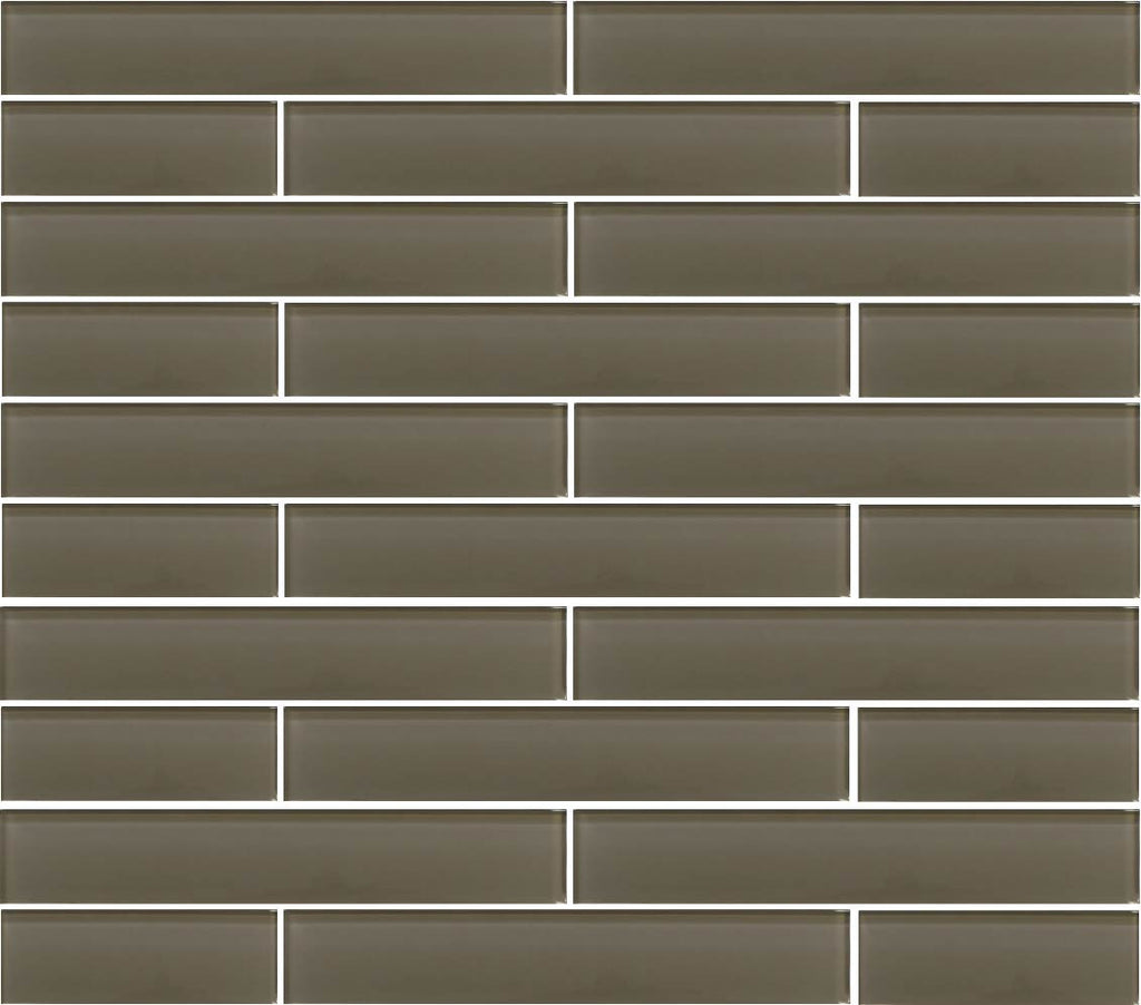 Manhattan Taupe Brown 2x12 Glass Subway Tiles - Rocky Point Tile - Glass and Mosaic Tile Store