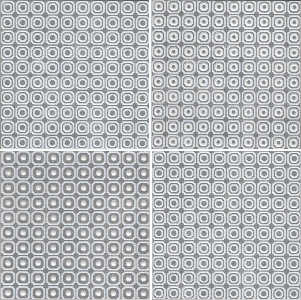 Melody 8" x 8" Glazed Porcelain Patterned Tiles - Gray and White Blend