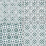 Melody 8" x 8" Glazed Porcelain Patterned Tiles - Green and White Blend