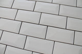 Appiani Libra 2x4 Porcelain Mosaic Tiles - Milk Matte