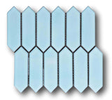 Modelli Glossy Large Picket Mosaic Tiles - Aqua