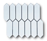Modelli Glossy Large Picket Mosaic Tiles - White