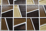 Molen Brown Textured and Platinum Mosaic Tiles - Rocky Point Tile - Glass and Mosaic Tile Store