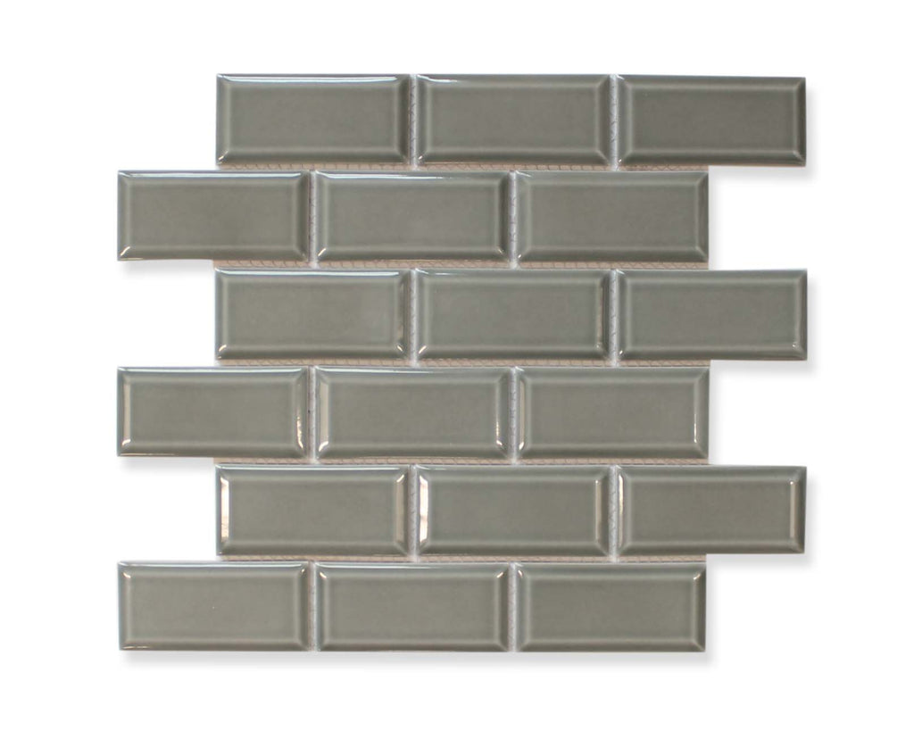 Victorian Beveled Gloss Mosaic Tiles Combo Pack - Greens