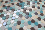 1 Inch Aquamarine Hexagon Mosaic Tiles - Rocky Point Tile - Glass and Mosaic Tile Store